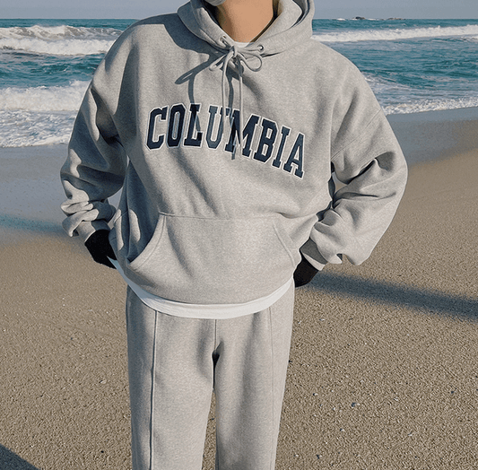 RT No. 6236 COLUMBIA LETTERED PULLOVER HOODIE