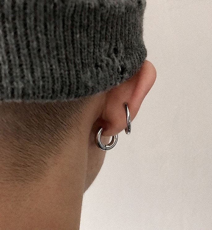THICK HOOP RING EARRING