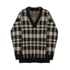 RT No. 1142 PLAID V-NECK SWEATER