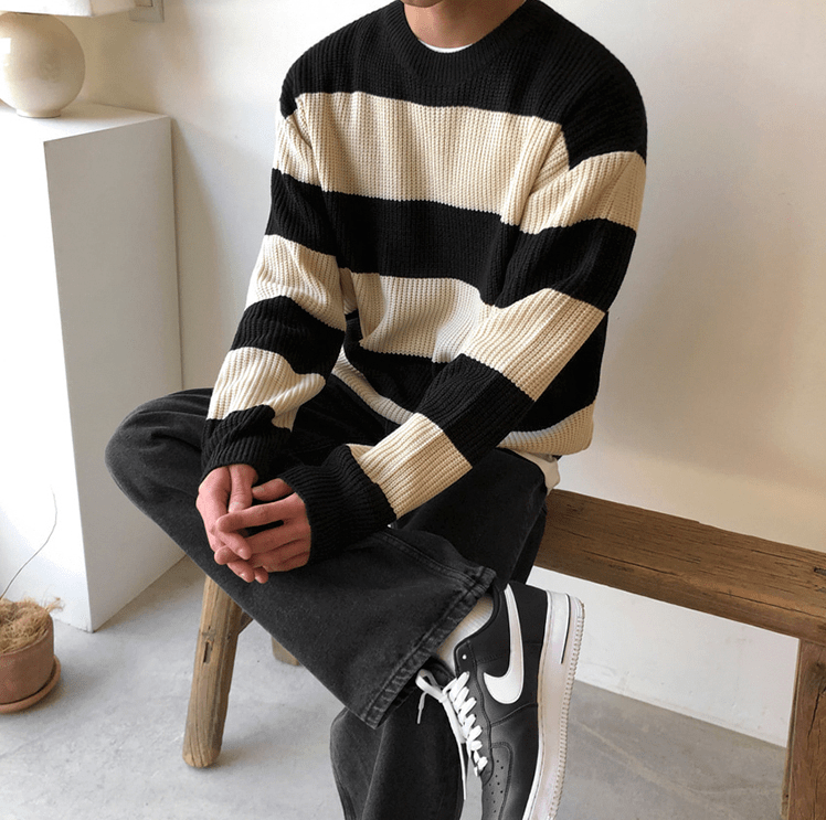 RT No. 3326 KNITTED STRIPE SWEATER