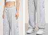 RTK (W) No. 1480 RECONSTRUCTED DRAPE WIDE STRAIGHT SWEATPANTS