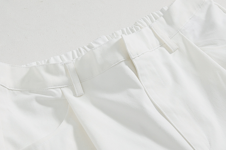 RT No. 6673 WHITE WIDE STRAIGHT PANTS