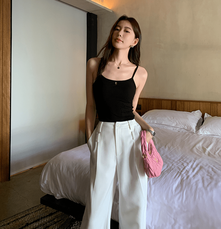RTK (W) No. 1703 CASUAL WIDE STRAIGHT PANTS