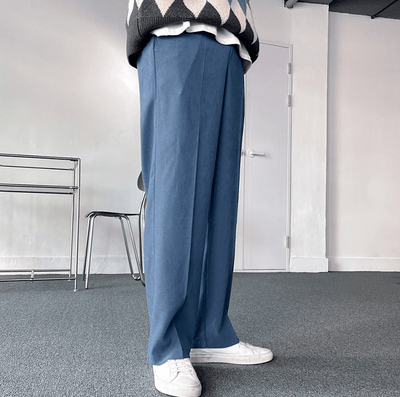 RT No. 3205 BLUE WIDE STRAIGHT PANTS