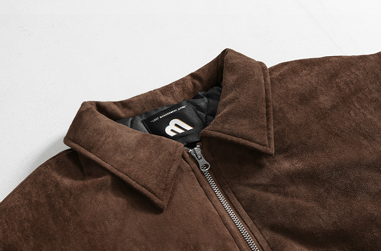 RT No. 6228 SUEDE ZIP-UP COLLAR JK