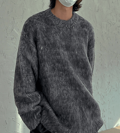 RT No. 6222 MOHAIR ROUND NECK SWEATER