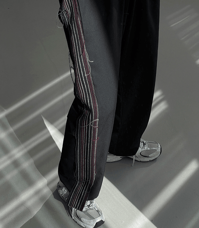 RT No. 4196 STRIPED STRAIGHT WIDE PANTS