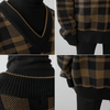 RT No. 1142 PLAID V-NECK SWEATER