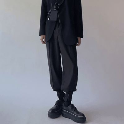 RT No. 2527 ANKLE BELT STRAIGHT PANTS