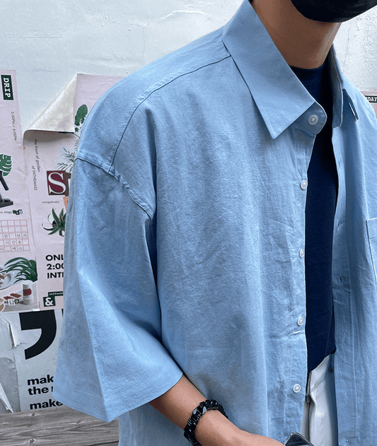 RT No. 8059 HALF SLEEVE BUTTON-UP SHIRT