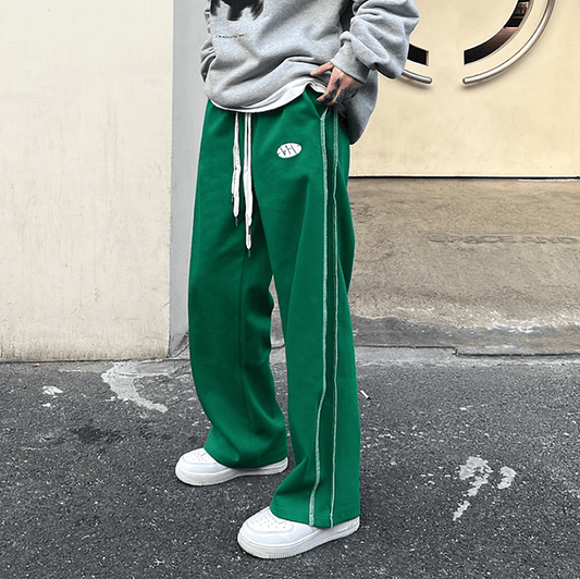 RT No. 6572 DRAWSTRING STITCHED STRIPE STRAIGHT SWEATPANTS