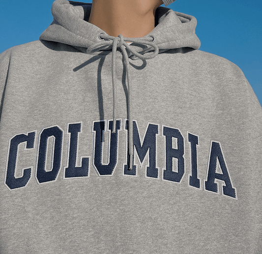 RT No. 6236 COLUMBIA LETTERED PULLOVER HOODIE