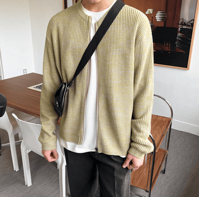 RT No. 3290 KNITTED ZIP-UP SWEATER