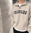 RT No. 6684 WAFFLE KNIT HALF ZIP-UP COLORADO COLLAR SWEATER