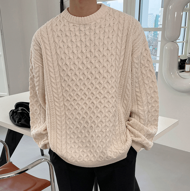 RT No. 3299 TWISTED KNITTED SWEATER