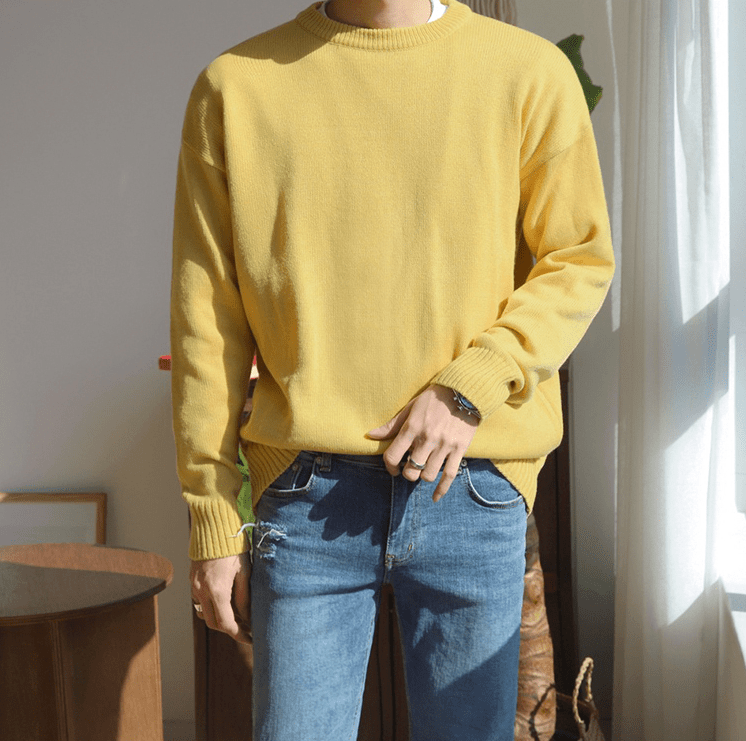 RT No. 3395 ROUND NECK KNITTED SWEATER