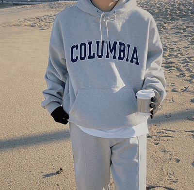 RT No. 6236 COLUMBIA LETTERED PULLOVER HOODIE