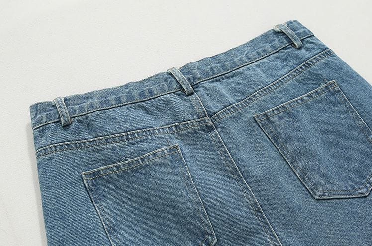 RT No. 5405 BLUE CASUAL STRAIGHT DENIM JEANS