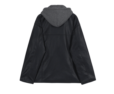 RT No. 1361 HOODED LEATHER JK