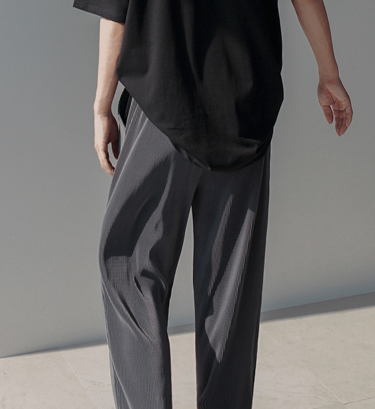 RT No. 1755 STRAIGHT WIDE PLEATED PANTS