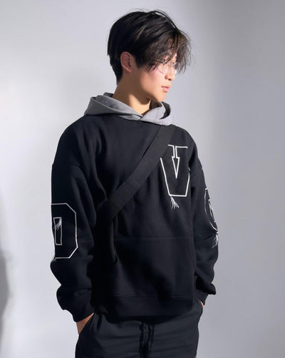 RT No. 3243 TWO-TONE EMBROIDERED HOODIE