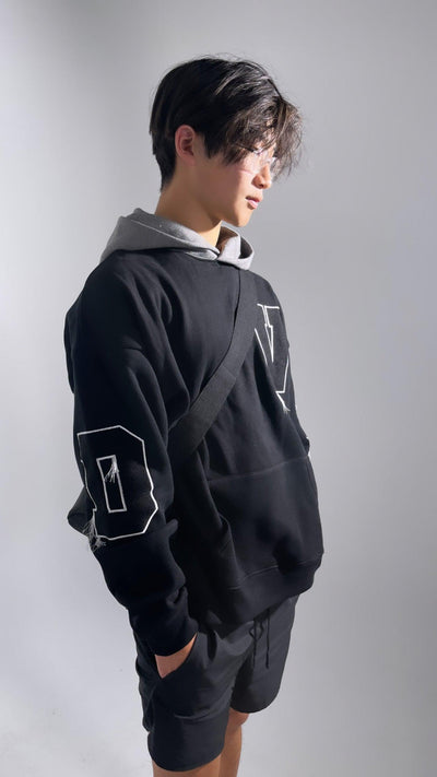 RT No. 3243 TWO-TONE EMBROIDERED HOODIE