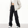 RTK (W) No. 1800 BLACK MULTI-POCKET STRAIGHT CARGO PANTS