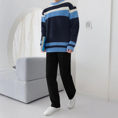RT No. 3292 BLUE KNITTED SWEATER