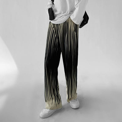 RT No. 8026 TWO TONE WIDE STRAIGHT PANTS
