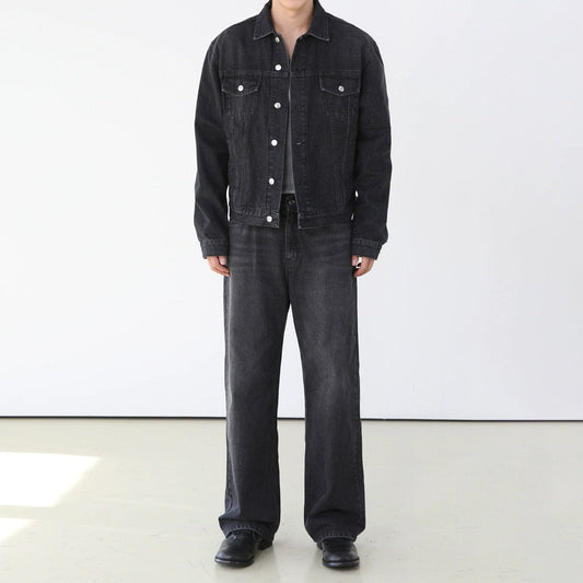 RT No. 10324 BLACK DENIM STRAIGHT JEANS