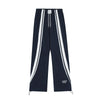 RTK (W) No. 1814 STRIPED DRAPE WIDE STRAIGHT SWEATPANTS