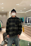 RT No. 6436 GREEN PLAID WOOLEN SHIRT JK