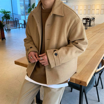 RT No. 6619 KHAKI WOOLEN COAT JK