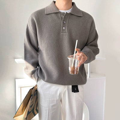 RT No. 10187 KNITTED POLO SWEATER