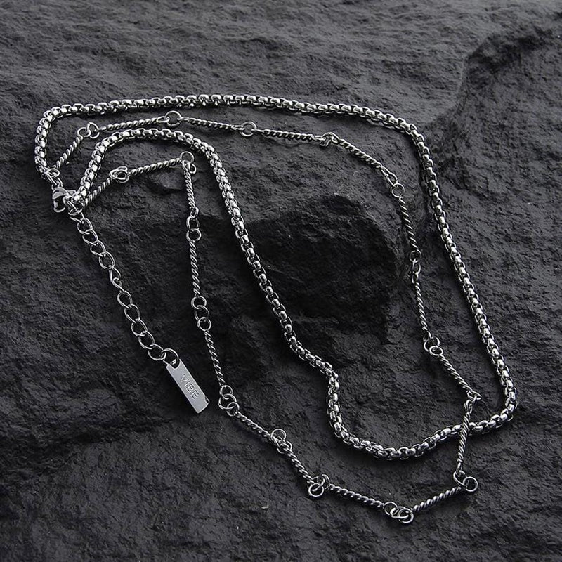 DOUBLE LAYER TENNIS CHAIN NECKLACE