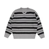 RT No. 3280 V-NECK STRIPED KNITTED SWEATER