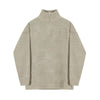 RT No. 5555 KNITTED HALF TURTLENECK COLLAR HALF ZIP-UP SWEATER