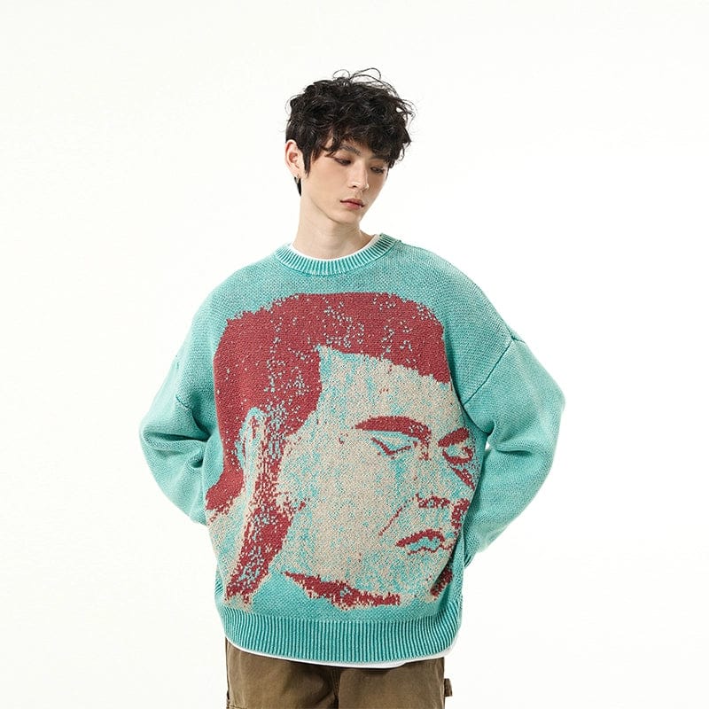 RT No. 10719 FACE KNITTED SWEATER