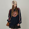 RTK (W) No. 1601 LETTER STRIPED SWEATER