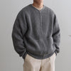 RT No. 4454 KNITTED ROUND-NECK CARDIGAN SWEATER