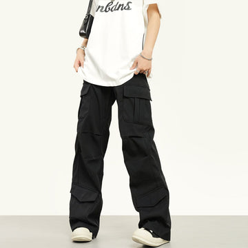 RTK (W) No. 2044 MUTLI-POCKET WIDE STRAIGHT CARGO PANTS