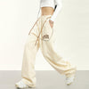 RTK (W) No. 1933 DRAWSTRING WIDE STRAIGHT DRAPE SWEATPANTS