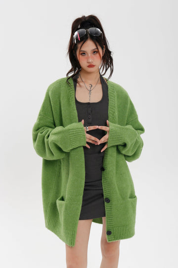 RTK (W) No. 3088 KNITTED OVERSIZE CARDIGAN