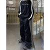 RT No. 9116 BLACK SPORT CASUAL STRAIGHT PANTS