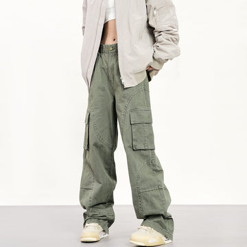 RTK (W) No. 1530 MULTI-POCKET WIDE STRAIGHT CARGO PANTS