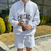 RT No. 8035 KNIT CHICAGO HALF ZIP-UP COLLAR SWEATER & SHORTS