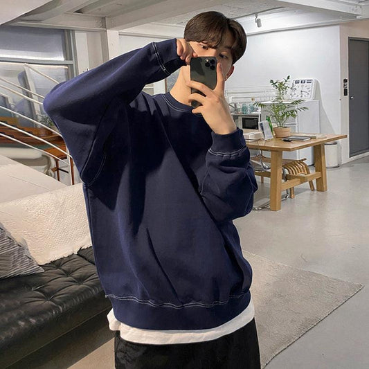 RT No. 3176 NAVY BLUE CREWNECK SWEATER