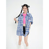 RTK (W) No. 3106 BLUE PLAID COLLAR SHIRT