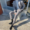 RT No. 3333 KNITTED GRAY BLAZER JK & PANTS (TOP & BOTTOM)