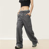 RTK (W) No. 3430 GRAY STRAIGHT CARGO PANTS